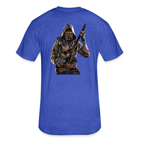 DCA Logo Crypto T-Shirt w NFT Character (Back) - heather royal