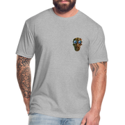 Men's Gas Mask T-shirt w NFT Character (Back) - heather gray