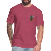 Men's Gas Mask T-shirt w NFT Character (Back) - heather burgundy
