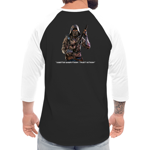 Danger Close Alpha - Crypto Baseball T-shirt - (Dark) - black/white