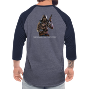 Danger Close Alpha - Crypto Baseball T-shirt - (Dark) - heather blue/navy