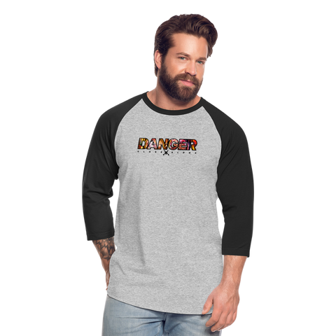 Danger Close Alpha - Baseball T-Shirt (Light) - heather gray/black