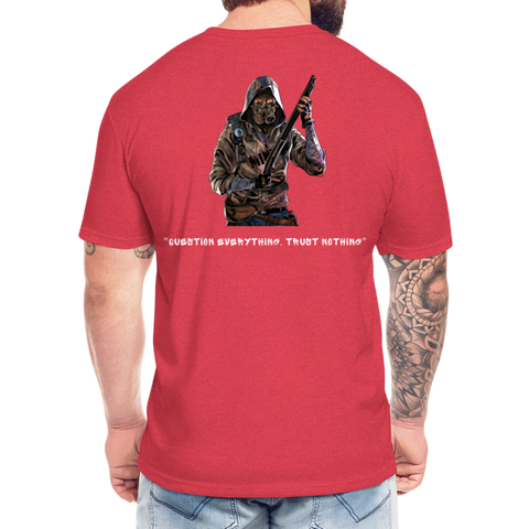 DANGER CLOSE ALPHA (Dark) w NFT Character (Back) - heather red