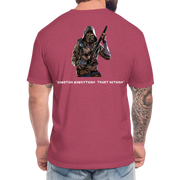 DANGER CLOSE ALPHA (Dark) w NFT Character (Back) - heather burgundy