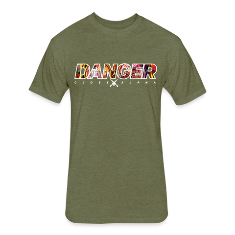DANGER CLOSE ALPHA (Dark) w NFT Character (Back) - heather military green