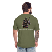 DANGER CLOSE ALPHA (Dark) w NFT Character (Back) - heather military green